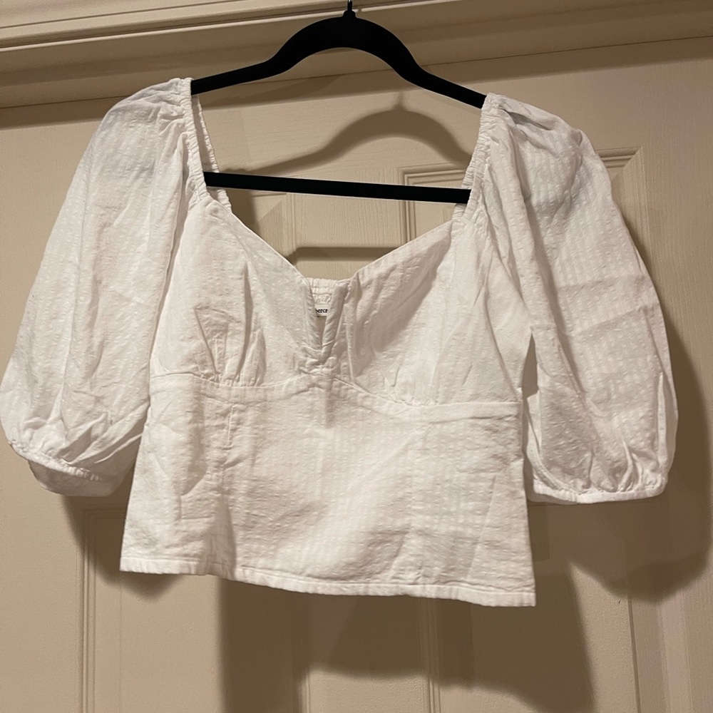 Puff Sleeve Hardware Corset Top